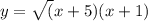 y=\sqrt(x+5)(x+1)