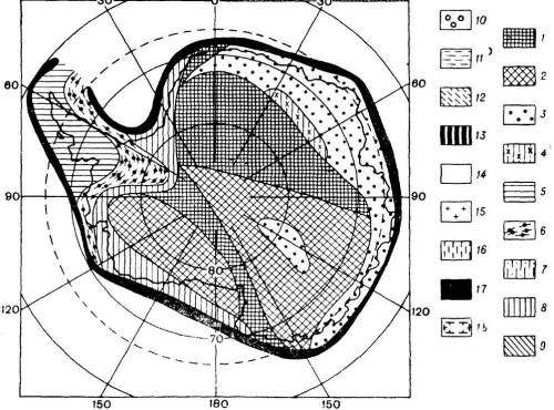 Перечислить тектонические структуры Антарктиды