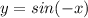 y=sin(-x)