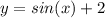 y=sin(x)+2