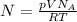 N=\frac{pVN_A}{RT}