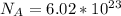 N_A=6.02*10^2^3