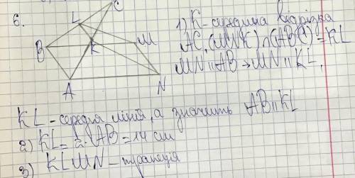 Трикутник ABC і прямокутник ABMN мають спільнусторону АВ і лежать у різних площинах. Через сторонуMN