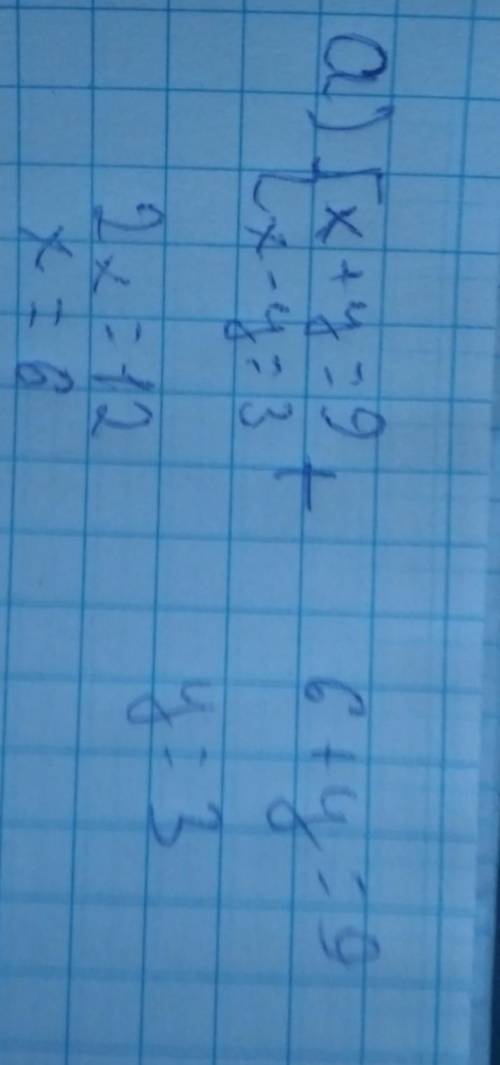 Вариант 21. Решите систему уравнений методом сложения:+ y = 9 x-y = 3a)б) 4x - Зу = -1 x-5y 4(3х – 5