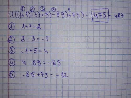 1+1)-3)+5)-89)+73)= ??????-487​