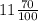 11\frac{70}{100}