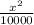 \frac{x^{2} }{10000}