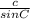 \frac{c}{sinC}