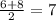 \frac{6+8}{2} =7