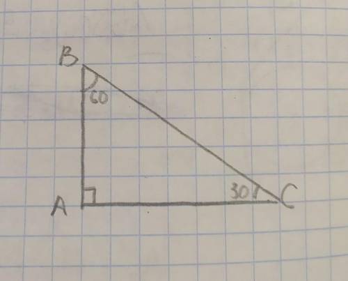 у прямокутному трикутнику один з гострих кутів на 30° більший за другий, а сума гіпотенузи і катета