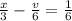 {\frac{x}{3} - \frac{v}{6}=\frac{1}{6} }} \right.