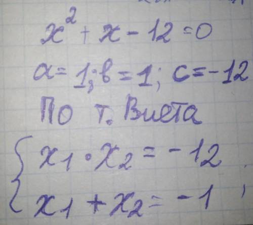 Чому дорівнює добуток коренів рівняння х2+х