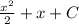 \frac{x^{2} }{2}+x+C