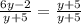 \frac{6y-2}{y+5}=\frac{y+5}{y+5}