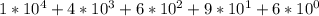 1*10^{4} + 4*10^{3} + 6*10^{2} + 9*10^{1} + 6*10^{0}