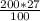 \frac{200*27}{100}