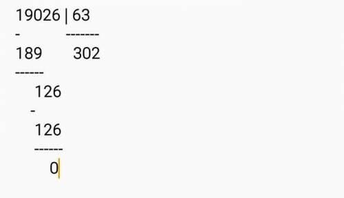 19026 поделить на 63 в столбик​