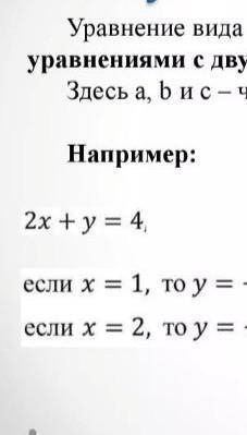 Построить график линейного уравнения с двумя переменными у + 4х