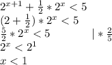 2^{x+1}+\frac{1}{2}*2^x