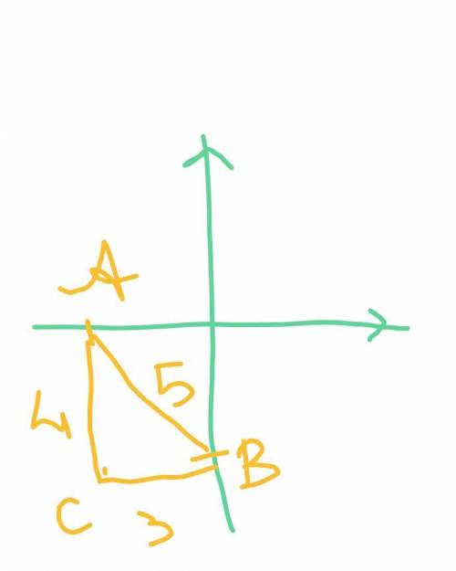 Дан треугольник ABC и координаты вершин этого треугольника. Определи длины сторон треугольника и ука