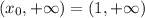 (x_0, +\infty) = (1, +\infty)