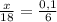 \frac{x}{18} = \frac{0,1}{6}