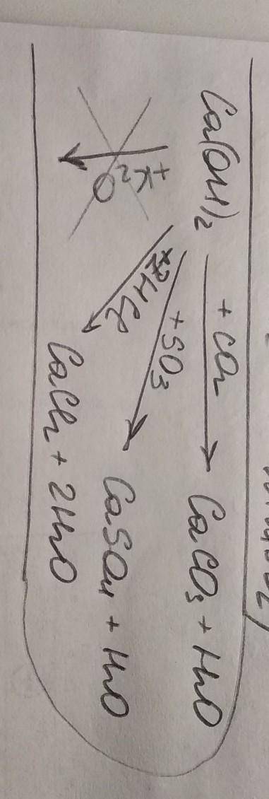 Химия 8 класс. Какое из веществ не будет взаимодействовать с гидроксидом кальция: А) CO2 Б) SO3 В)