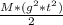 \frac{M*(g^{2} *t^{2} )}{2}