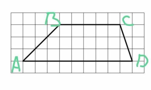 На клетчатой бумаге с размером клетки 1 x 1 изображена трапеция. Найдите длину её средней линии.​