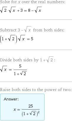 Розв'яжіть рівняння √2x+3=3-√x+5 за ответ ​