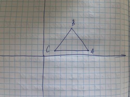 Дан треугольник ABC и координаты вершин этого треугольника. Определи длины сторон треугольника и ука