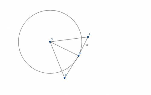 Прямая а - касательная к окружности с центром в точке О, М - точка касания. Точки А и В лежат по раз