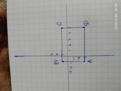 Дано координати трьох вершин прямокутника ABCD A(-1; -3) C(5;1)