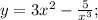 y = 3x^{2} - \frac{5}{x^{3} } ;