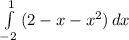 \int\limits^1_{-2} {(2-x-x^2)} \, dx