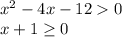 x^2-4x-120\\x+1\geq 0