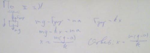 1. Определить максимальное отклонение груза массой m от положения равновесия. Груз закреплен на пруж