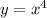 y = x^4