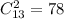 C_{13}^{2}=78