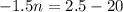 -1.5n=2.5-20