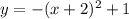 y=-(x+2)^2+1