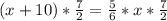 (x+10)*\frac{7}{2} = \frac{5}{6} * x *\frac{7}{2}