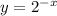 y=2^{-x}