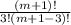 \frac{(m+1)!}{3!(m+1-3)!}