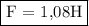 \fbox{F = 1,08H}