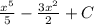 \frac{x^5}5} -\frac{3x^2}{2} +C