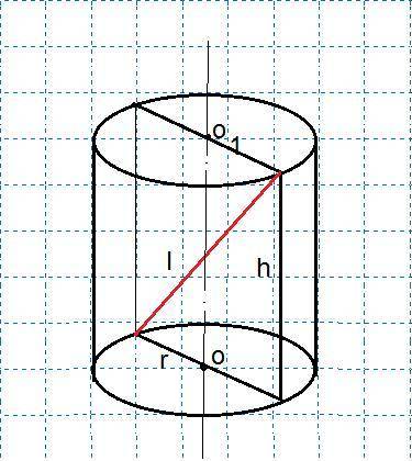 1.Дан цилиндр с радиусом основания 4см, диагональ осевого сечения равна 10см. Найдит: а)высоту цилин