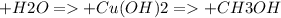 +H2O=+Cu(OH)2=+CH3OH