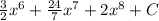 \frac{3}{2}x^6 + \frac{24}{7}x^7+2x^8+C