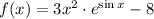 f(x)=3x^2\cdot e^{\sin x}-8